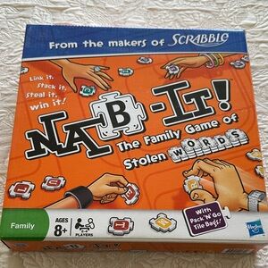 Hasbro Nab-It! Family Word Game - Orange and Blue